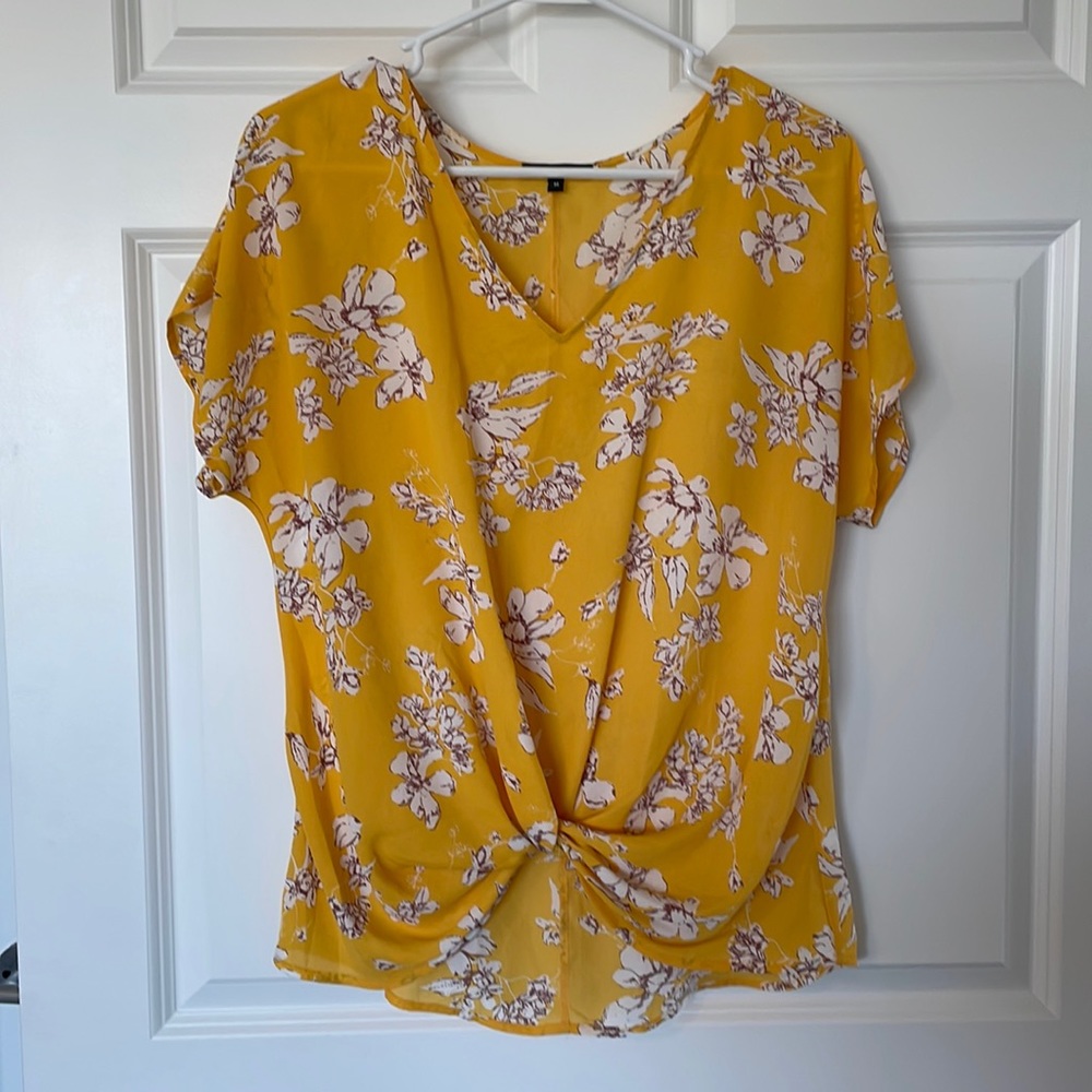 West Kei yellow floral women’s blouse